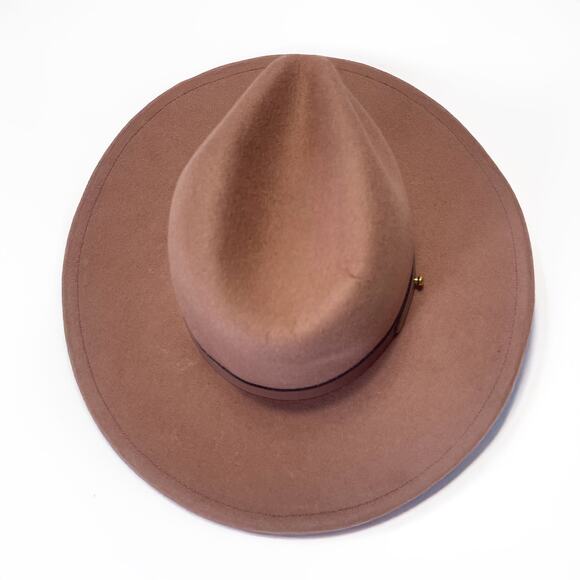 LACK OF COLOR The Fleur Wool Fedora Hat in Dusty Mauve Size 55cm/S - Picture 8 of 13